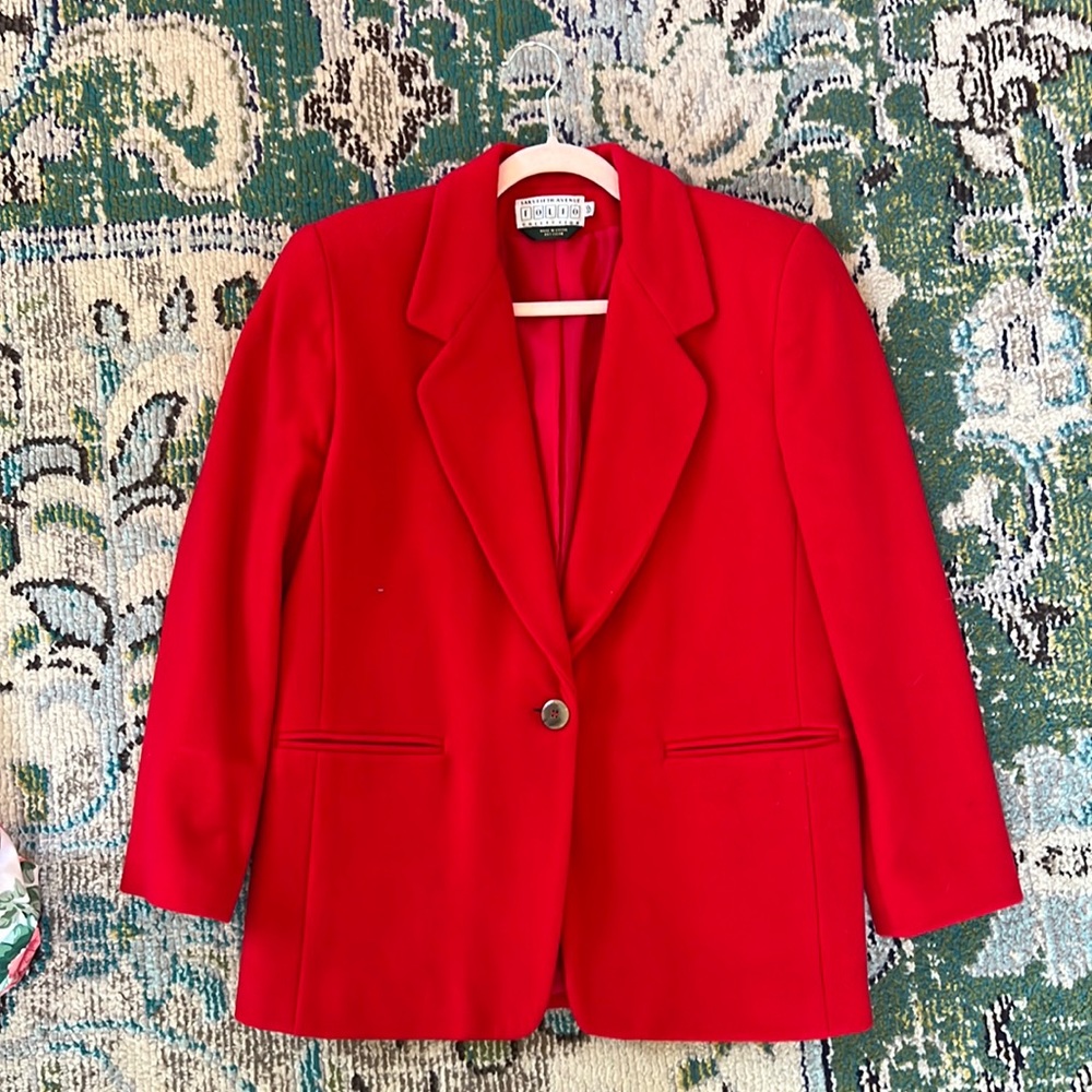 SAKS FIFTH AVE RED BLAZER